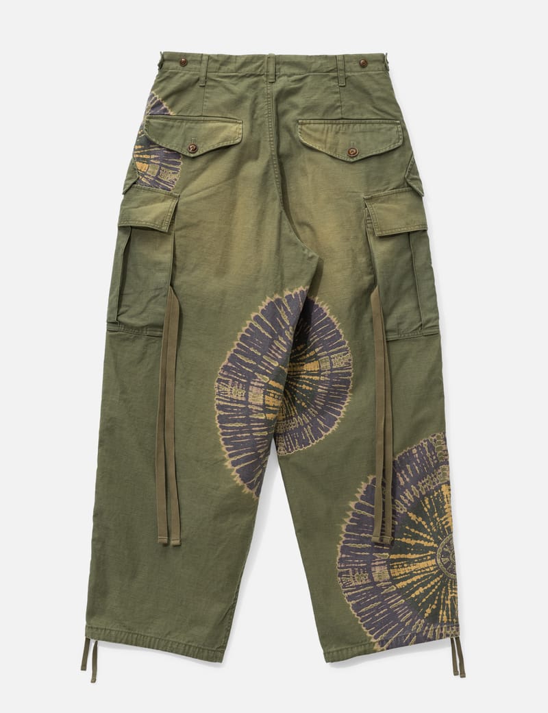 KHOKI Tie-Dye Military Pants - Relaxed-fit cotton cargos with wide