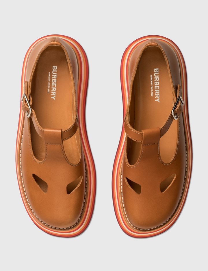 Burberry - Smooth Leather T-bar Shoes | HBX - Globally Curated Fashion and Lifestyle by Hypebeast