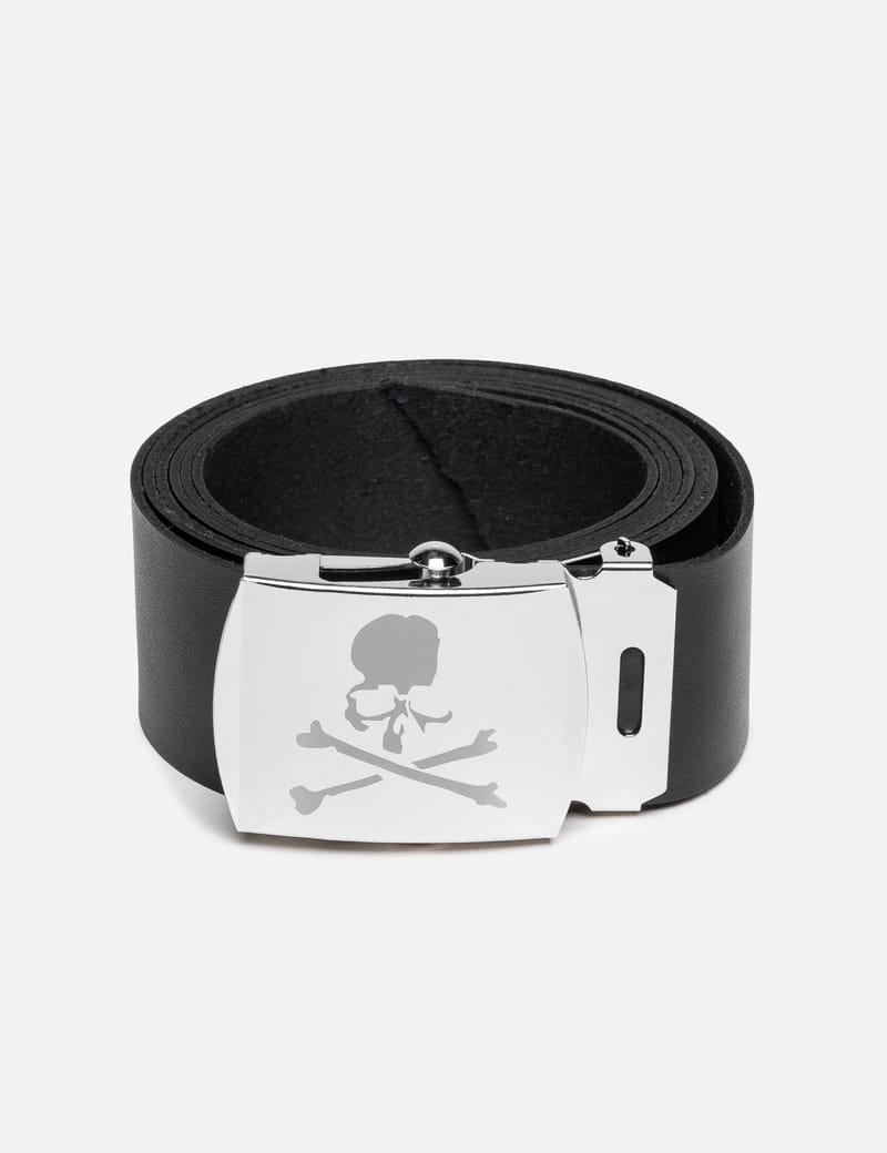 Mastermind World Leather Belt - Iconic skull-engraved luxury