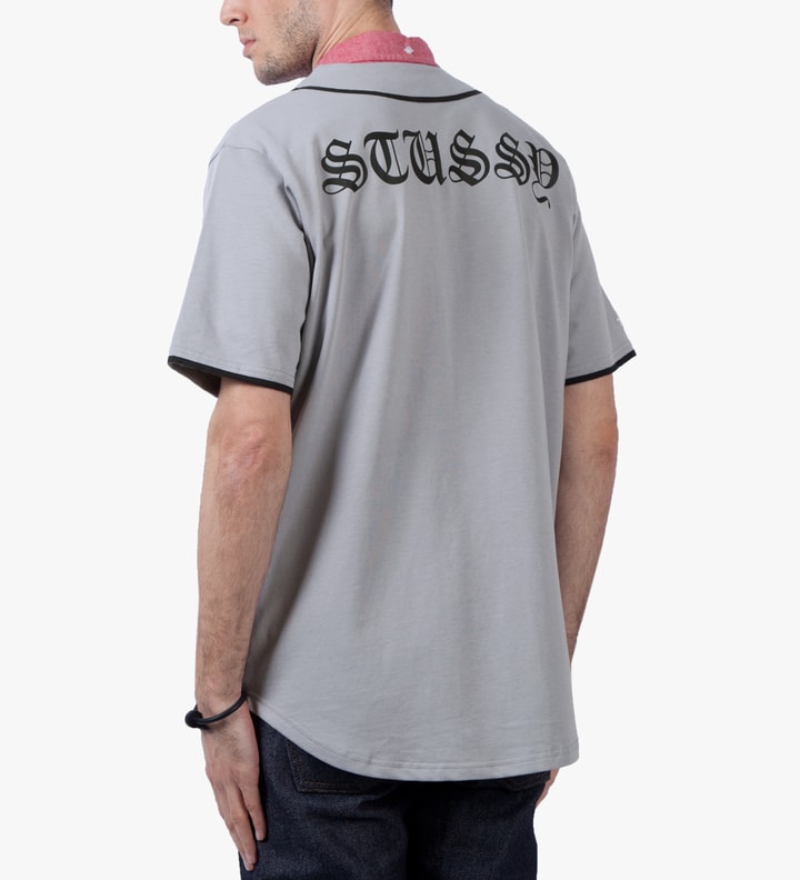 Stüssy - Grey S Baseball Jersey Shirt | HBX - Globally Curated