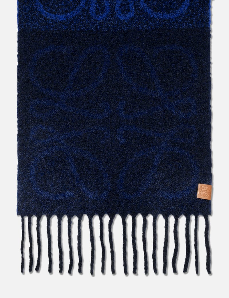 LOEWE 正規品/関税送料込み Loewe Scarf Navy [FSA4SS1X02 5320] Scarf in cashmere Blue - LOEWE