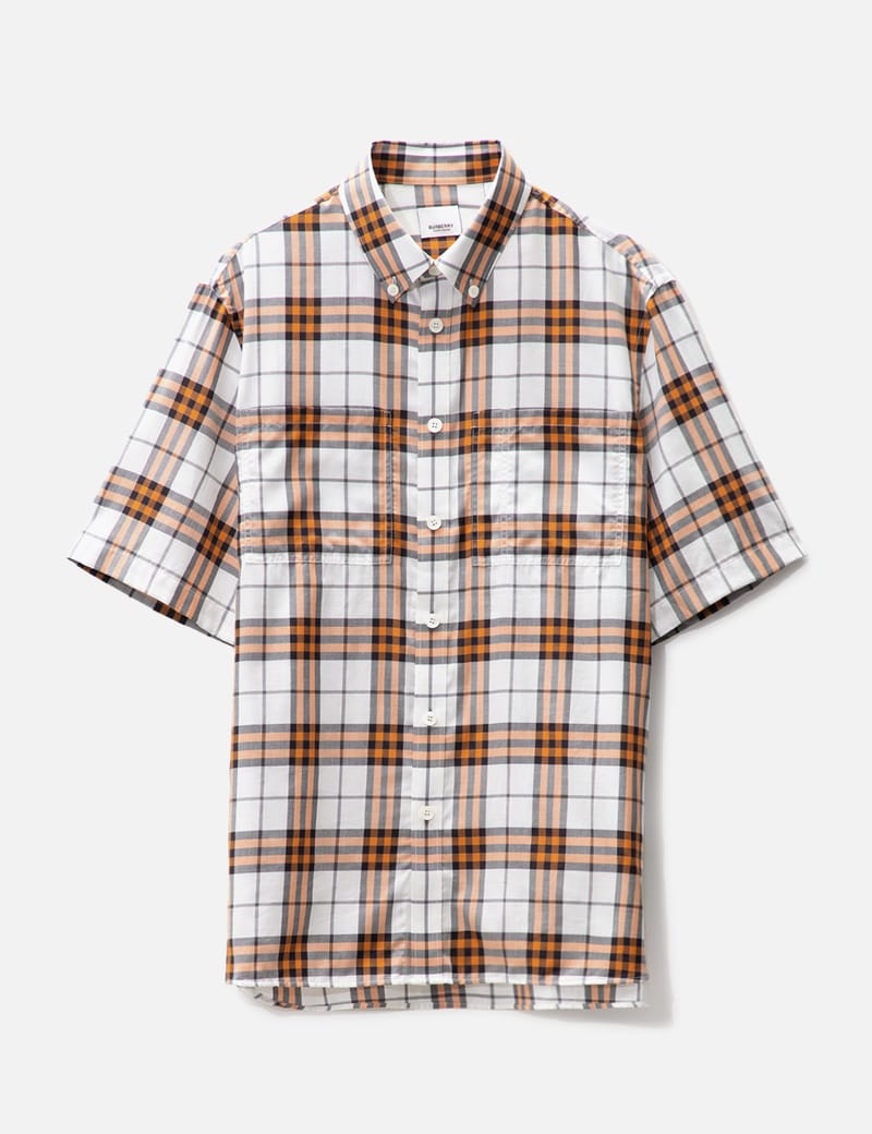 Burberry white check store shirt