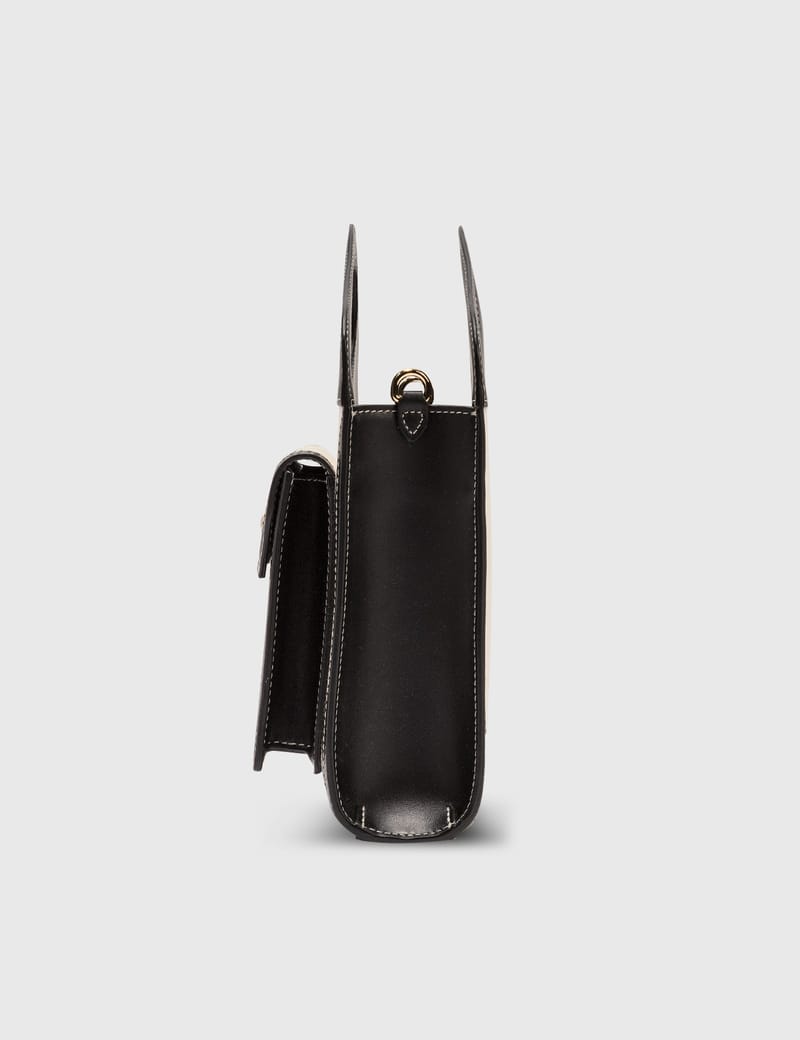 Burberry - Mini Logo Graphic Canvas and Leather Pocket Bag