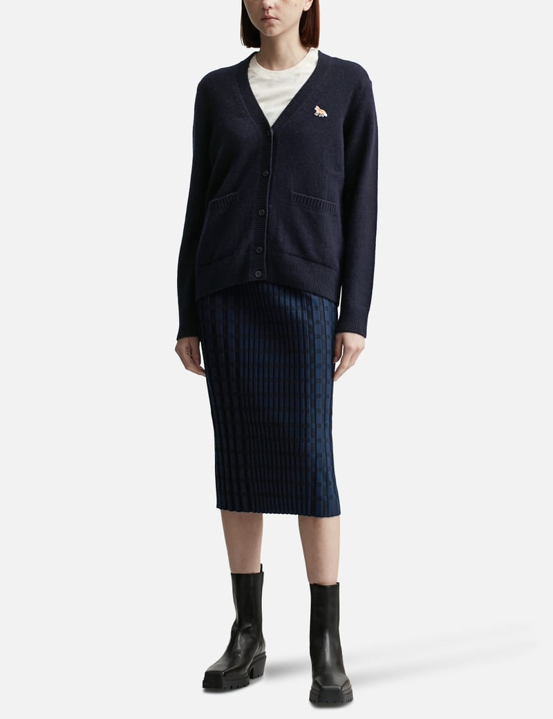 Maison Kitsuné - Baby Fox Patch Boxy Cardigan | HBX