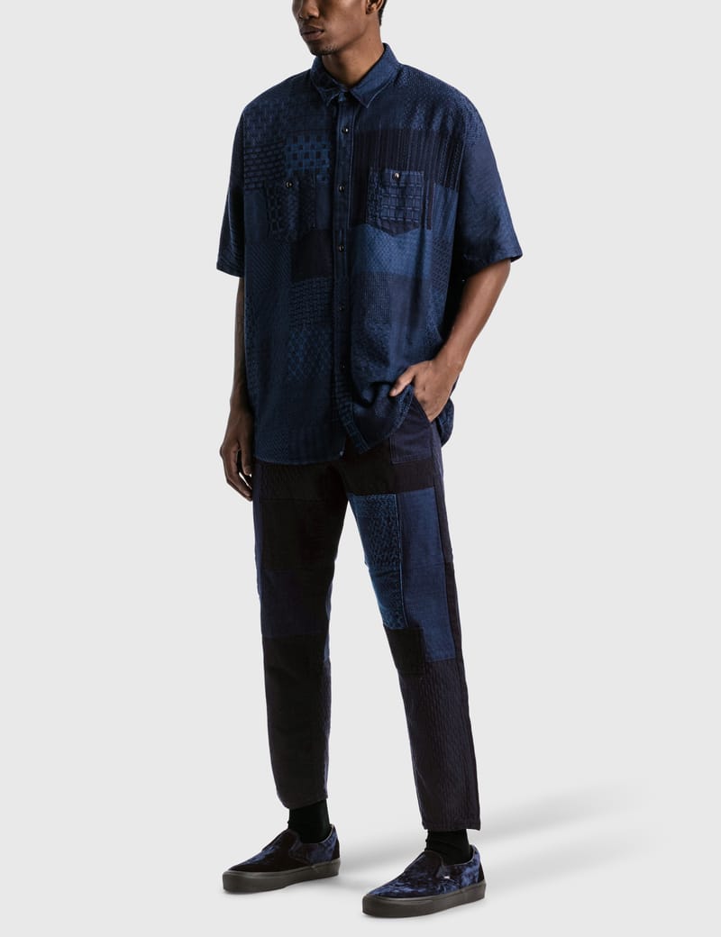 FDMTL - Rinse Indigo Oversized Short Sleeve Shirt | HBX - ハイプ ...