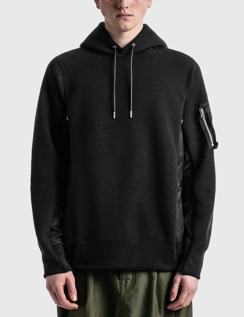 Sacai - Sponge Sweat X Ma-1 Hoodie | HBX - HYPEBEAST 為您搜羅全球