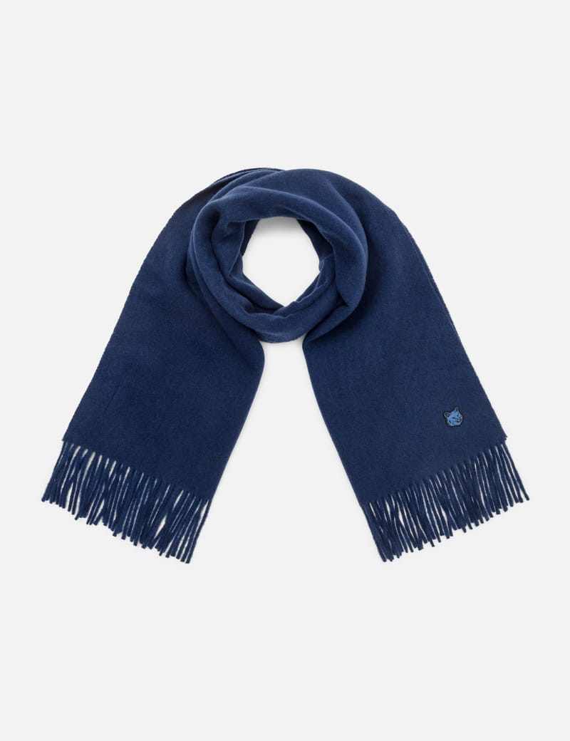 Maison Kitsuné - Bold Fox Head Patch Scarf | HBX - Globally