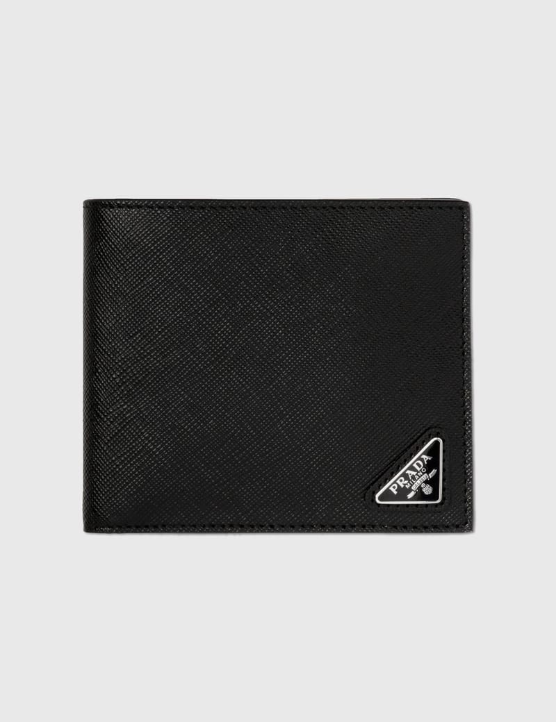 【PRADA】SAFFIANO LEATHER WALLET Prada Saffiano Leather Wallet | Black | FARFETCH