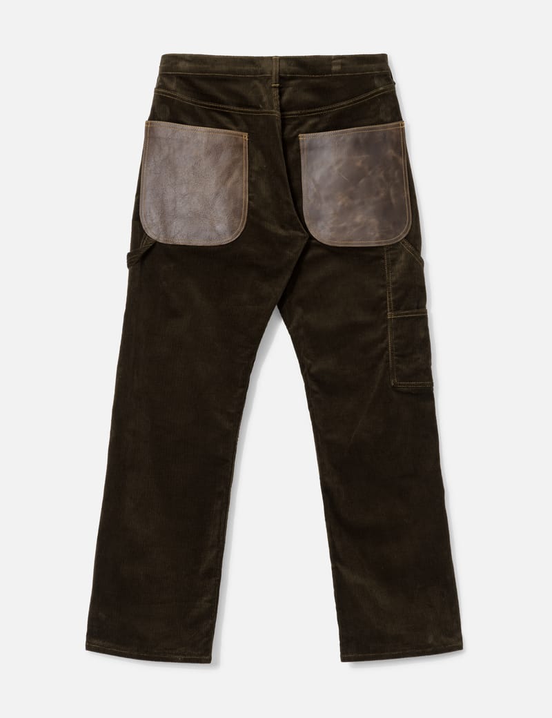 Junya Watanabe Man Cotton Corduroy Pants - High-waist brown