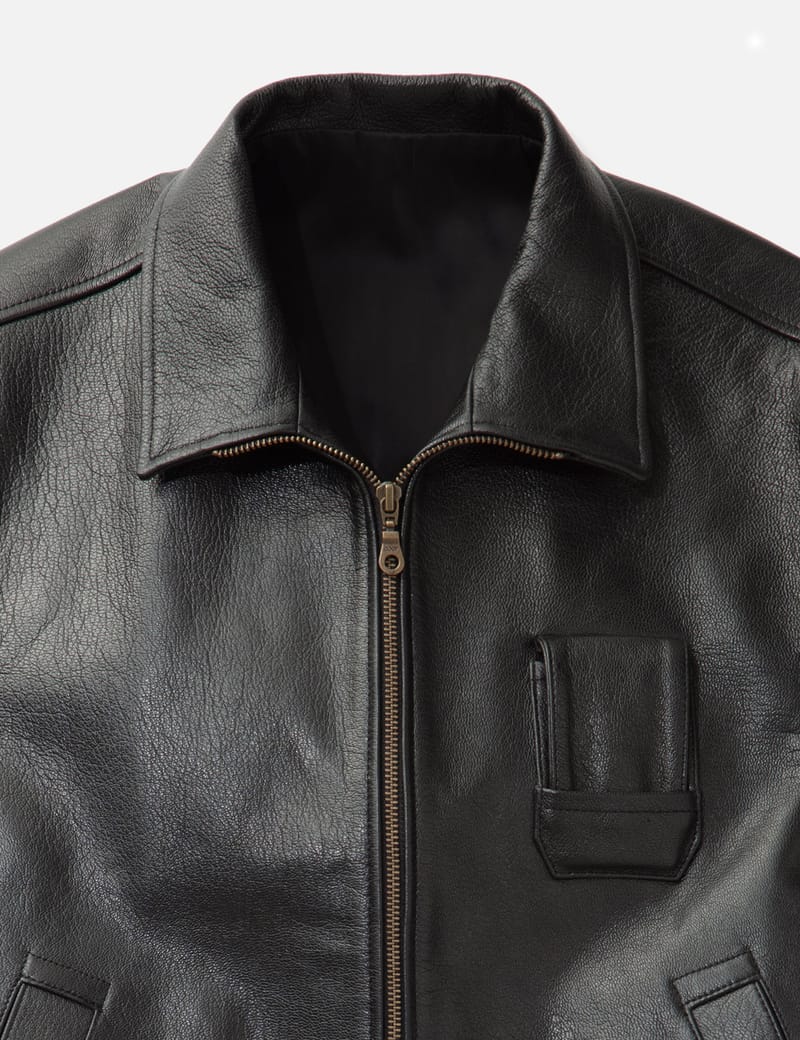 COOR - Goat Skin Pilot Leather Jumper | HBX