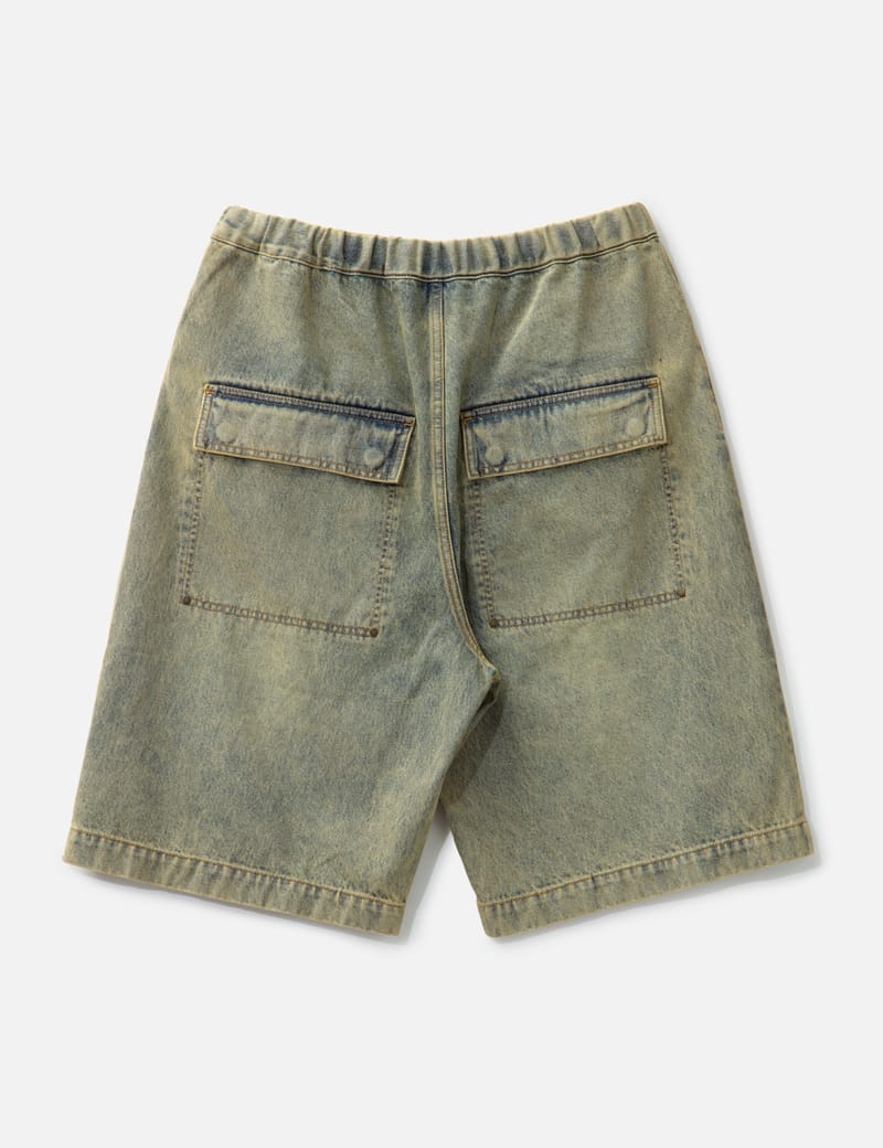 Entire Studios Spar Shorts Surface Wave - Baggy denim shorts with