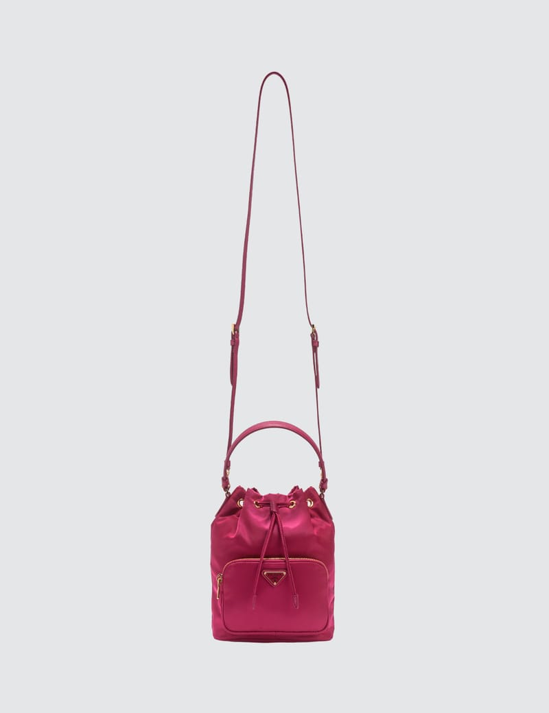 Pink prada bucket online bag