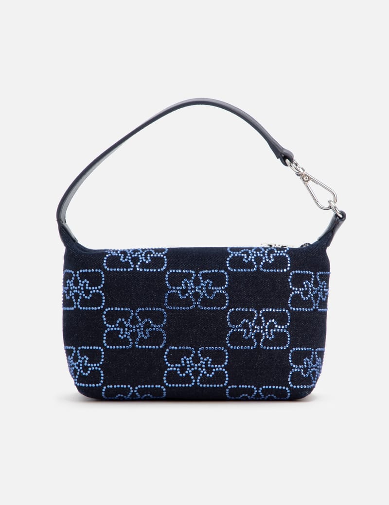 Ganni - Butterfly Small Pouch Denim Sparkle | HBX - Globally