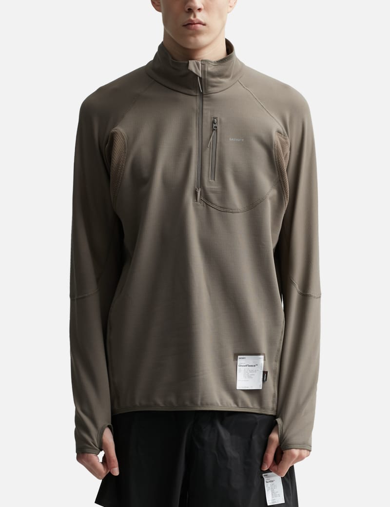 トップス sh SATISFY GhostFleece Half-Zip SATISFY Ghostfleece Half-Zip Black | HAVEN