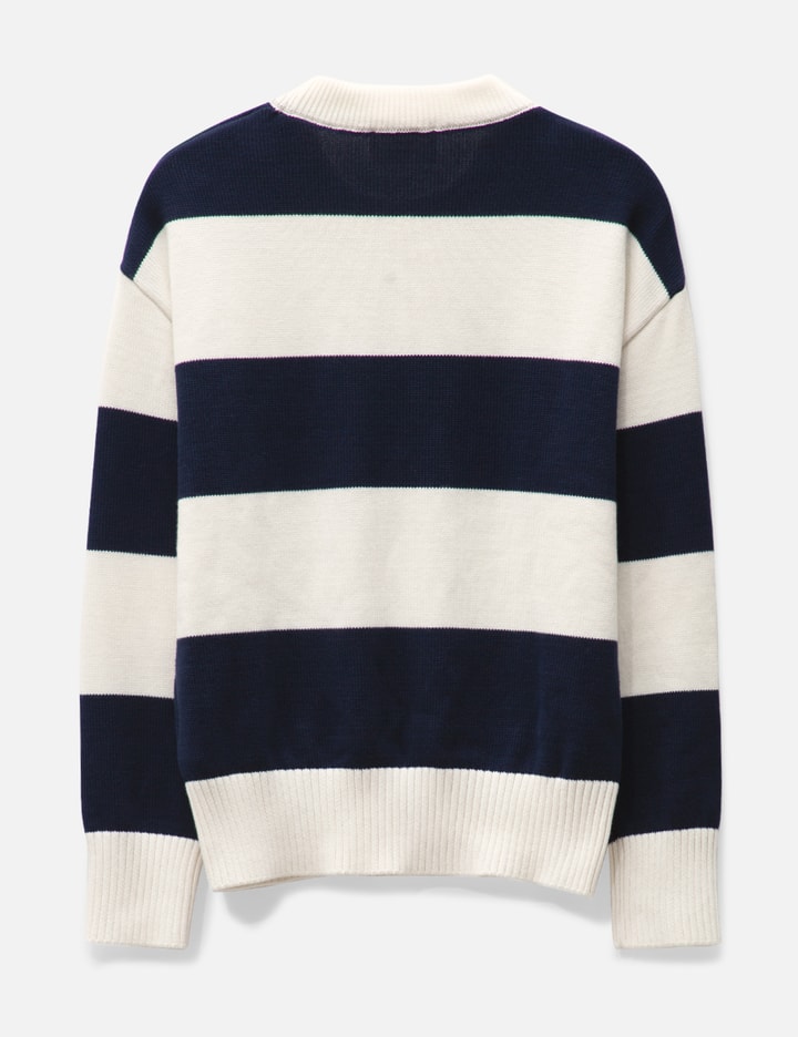 Ami - Ami de Coeur Sweater With Rugby Stripes | HBX - Globally Curated ...