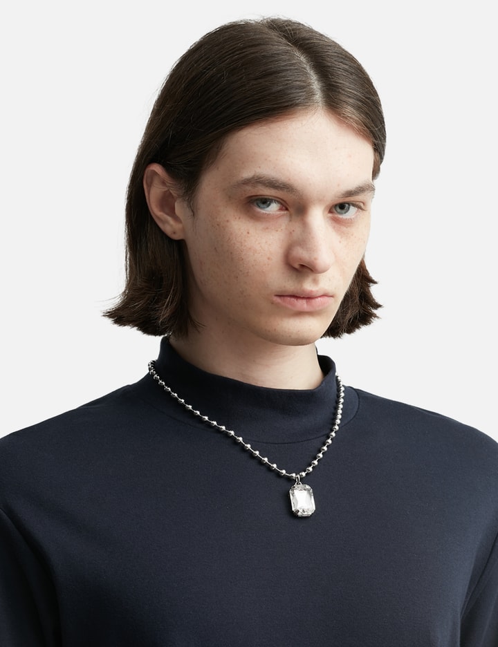 IN GOLD WE TRUST PARIS BALL CHAIN WITH SOLO WHITE CRYSTAL HBX
