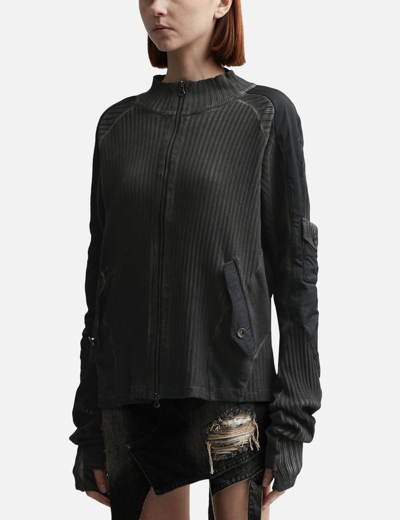 AKM ZIP CARDIGAN BLACK