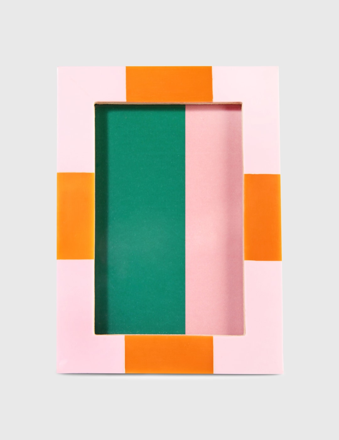 Pink Rectangular Frame &klevering - Pink Check Rectangular Frame | HBX