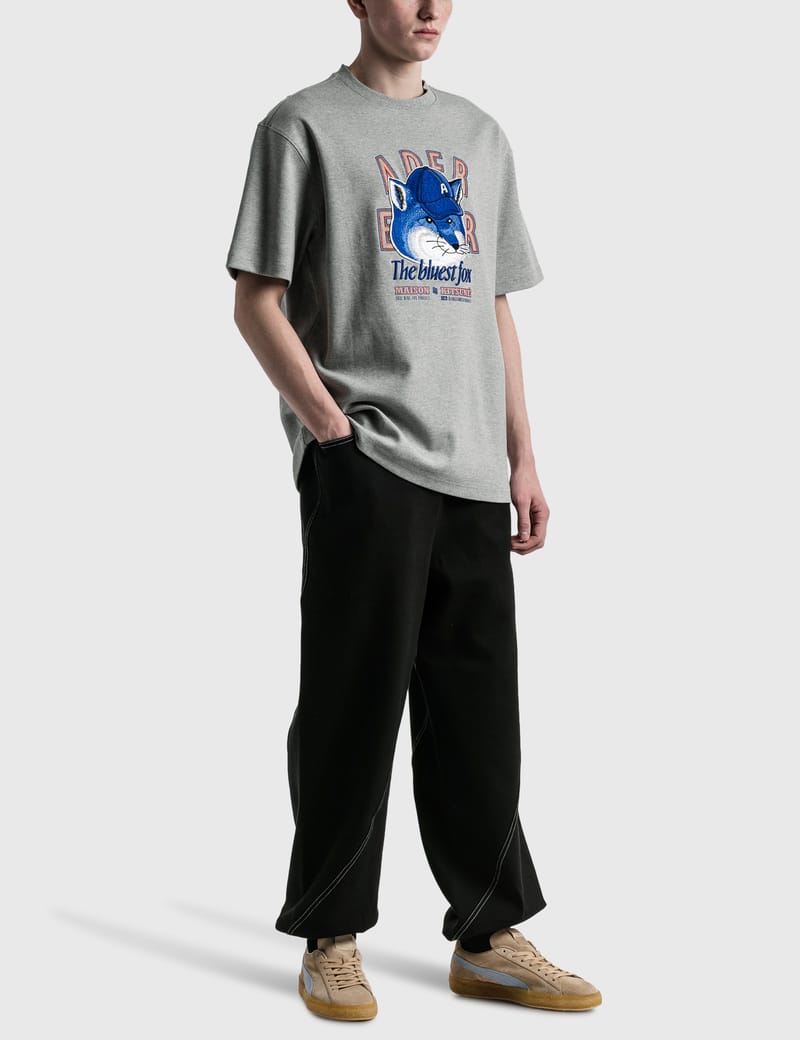★大人気★MAISON KITSUNE XADER ERROR Tetris blue fox t-shirt Maison Kitsuné - Maison Kitsuné x Ader Error THE BLUEST FOX
