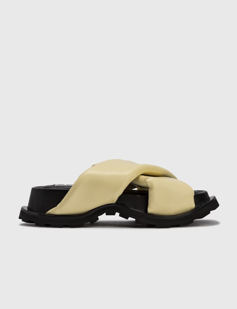 Jil Sander - Cross Strap Track Sole Sandal | HBX - Globally