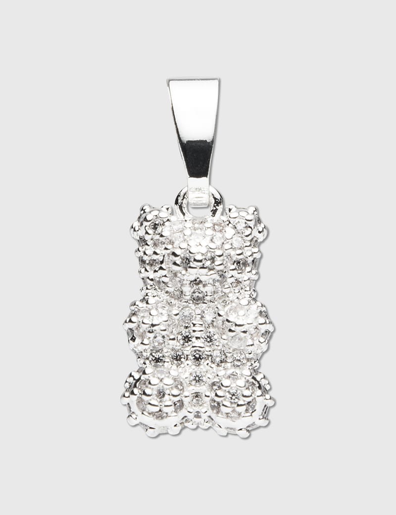 ネックレス・ペンダント Crystal Haze Nostalgia Bear Pave Pendant - Lollipop Silver Pave Nostalgia bear – Crystal Haze Jewelry