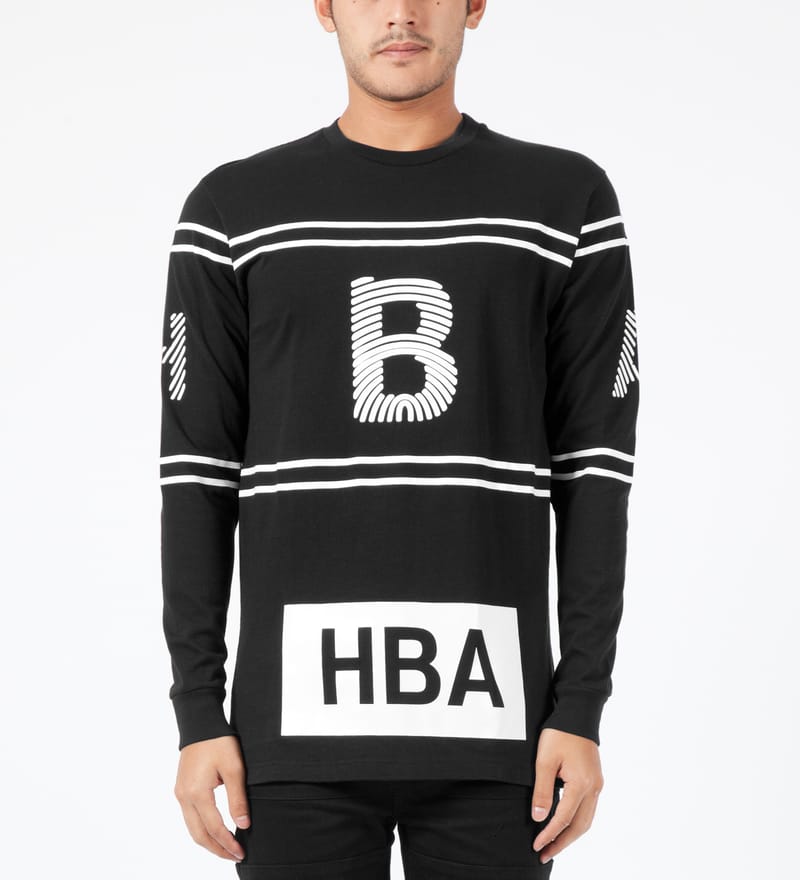 Hood By Air. - Black Thumbprint Stripe L/S T-Shirt | HBX