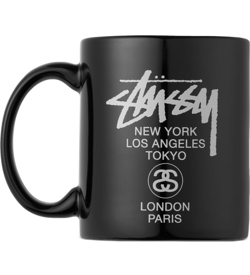 Stüssy - Black World Tour Coffee Mug | HBX - Globally Curated