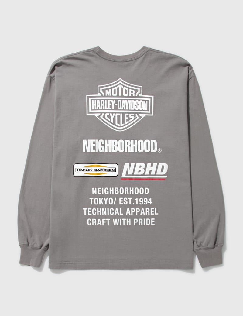 NEIGHBORHOOD - H-D クルーネック ロングスリーブ Tシャツ | HBX