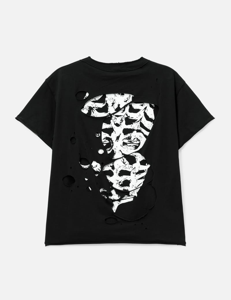 THUG CLUB Dead Inside Double Layer T-Shirt - oversized distressed