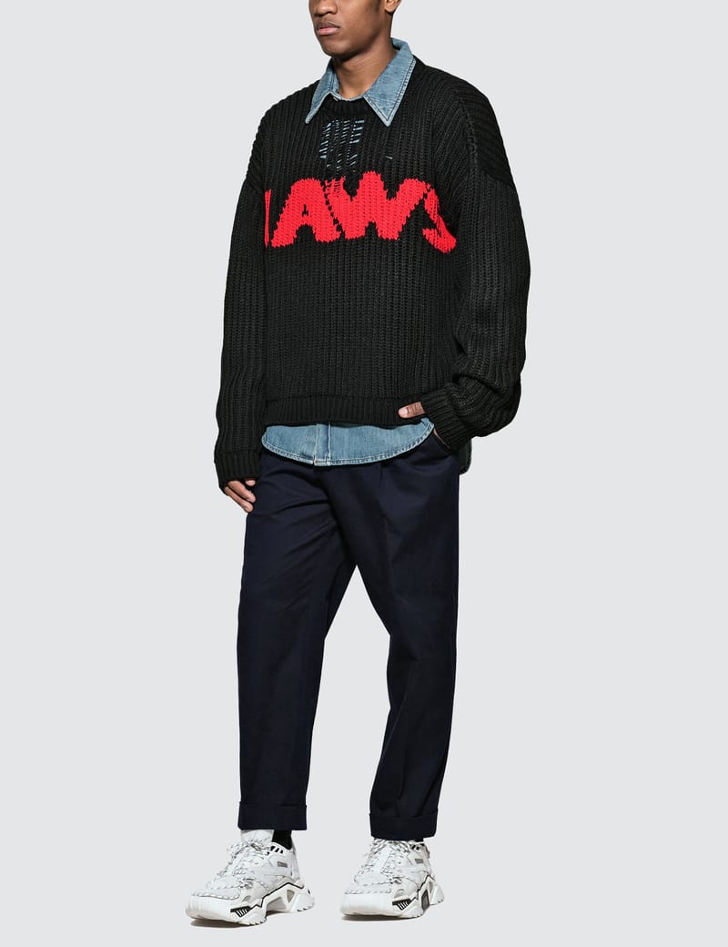 Calvin Klein 205W39NYC - JAWS Print Ribbed Sweatshirt | HBX ...