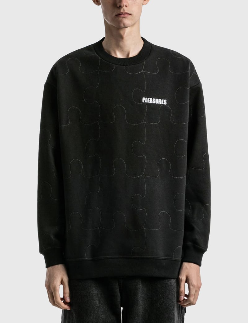 【PLEASURES】プレジャーズ Pieces Reflective Crew Pleasures - Pieces Reflective Crewneck | HBX - Globally