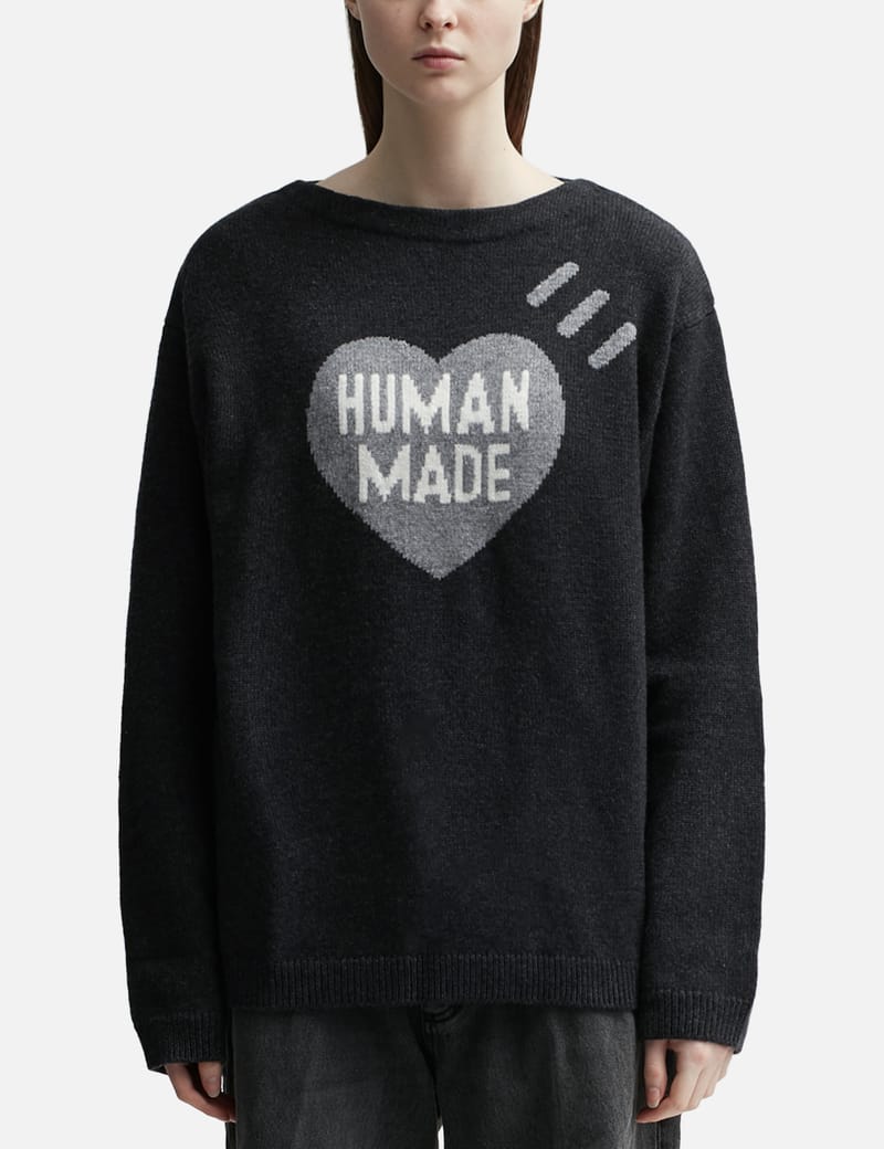 ファッションHuman Made Heart Knit Sweater  Lサイズ