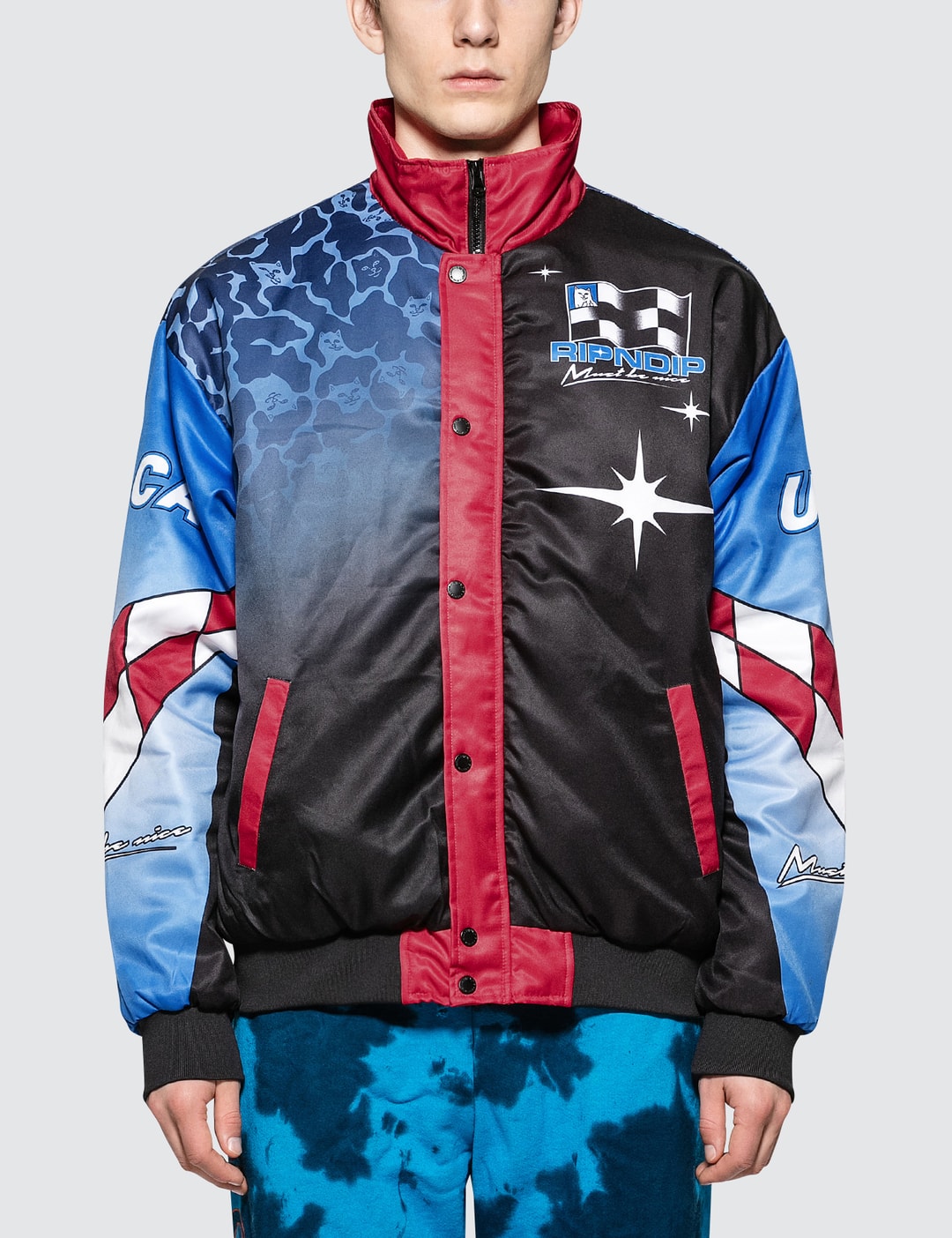 RIPNDIP - Nascar Nerm Puffy Racing Jacket | HBX