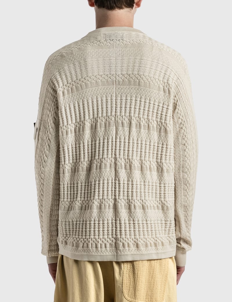 Stone Island Shadow Project - Japanese Aran Knit Cardigan