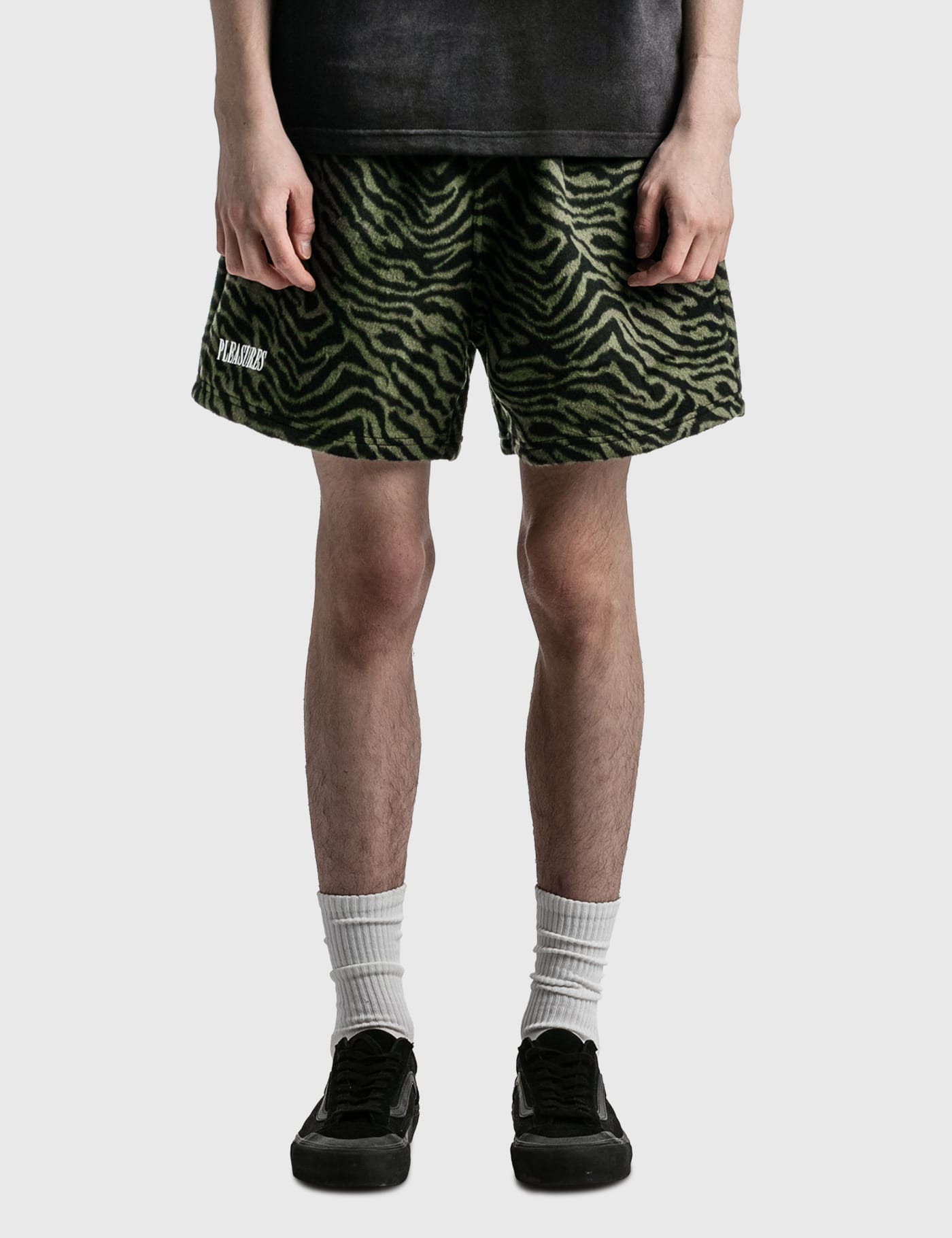 Pleasures - Breaker Fuzzy Stripe Shorts | HBX - Globally Curated Fashion  and Lifestyle by Hypebeast