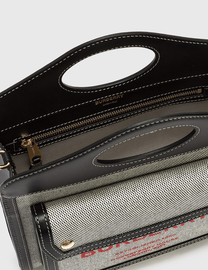 Burberry - Mini Two-tone Canvas and Leather Pocket Bag | HBX