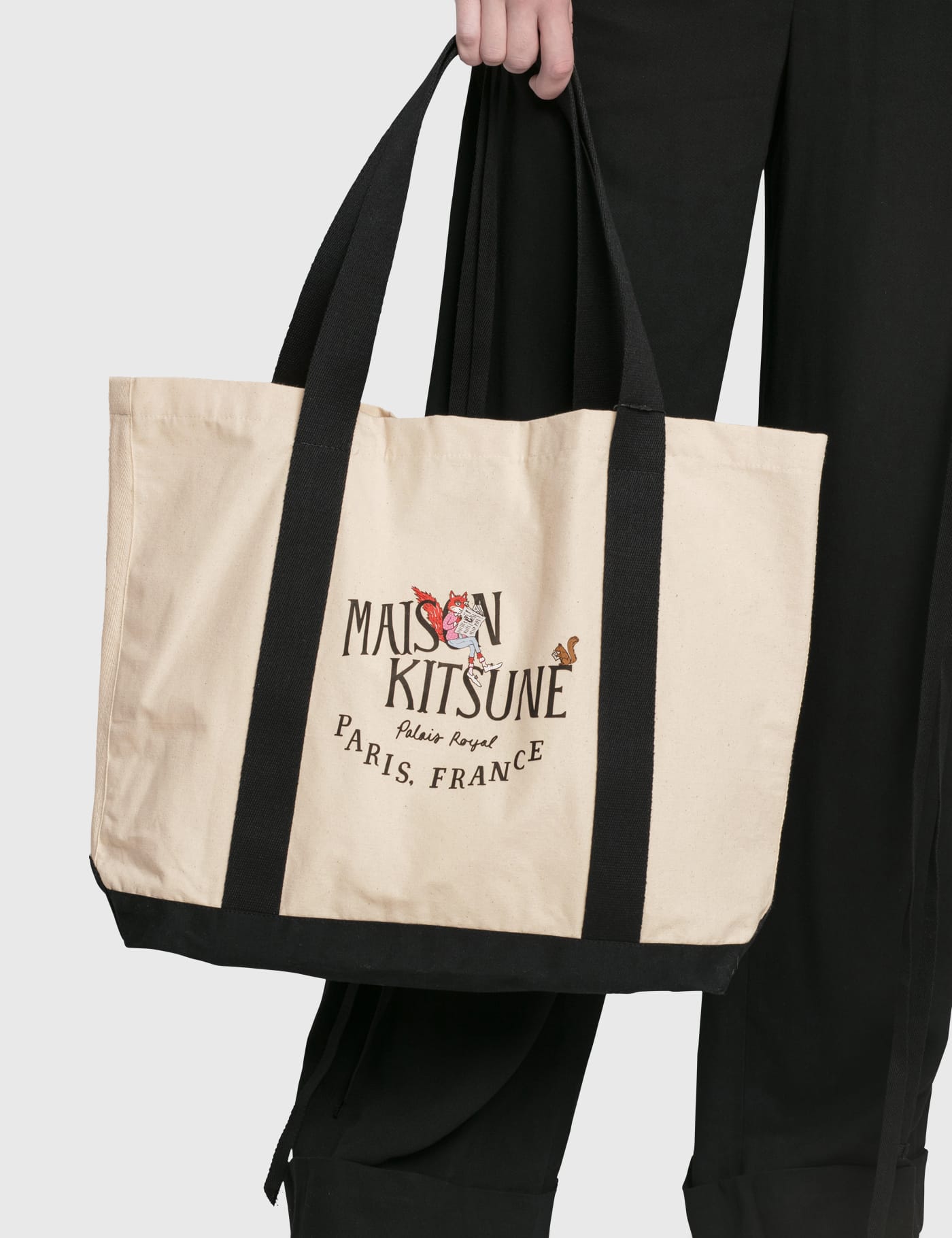 Maison Kitsune - Maison Kitsuné x Olympia Le-Tan Palais Royal Tote Bag |  HBX - Globally Curated Fashion and Lifestyle by Hypebeast