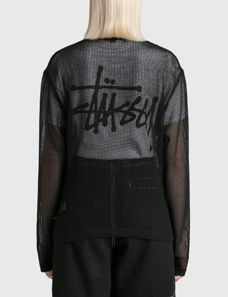 Stüssy - Cotton Mesh Zip-Up Shirt | HBX - Globally Curated Fashion