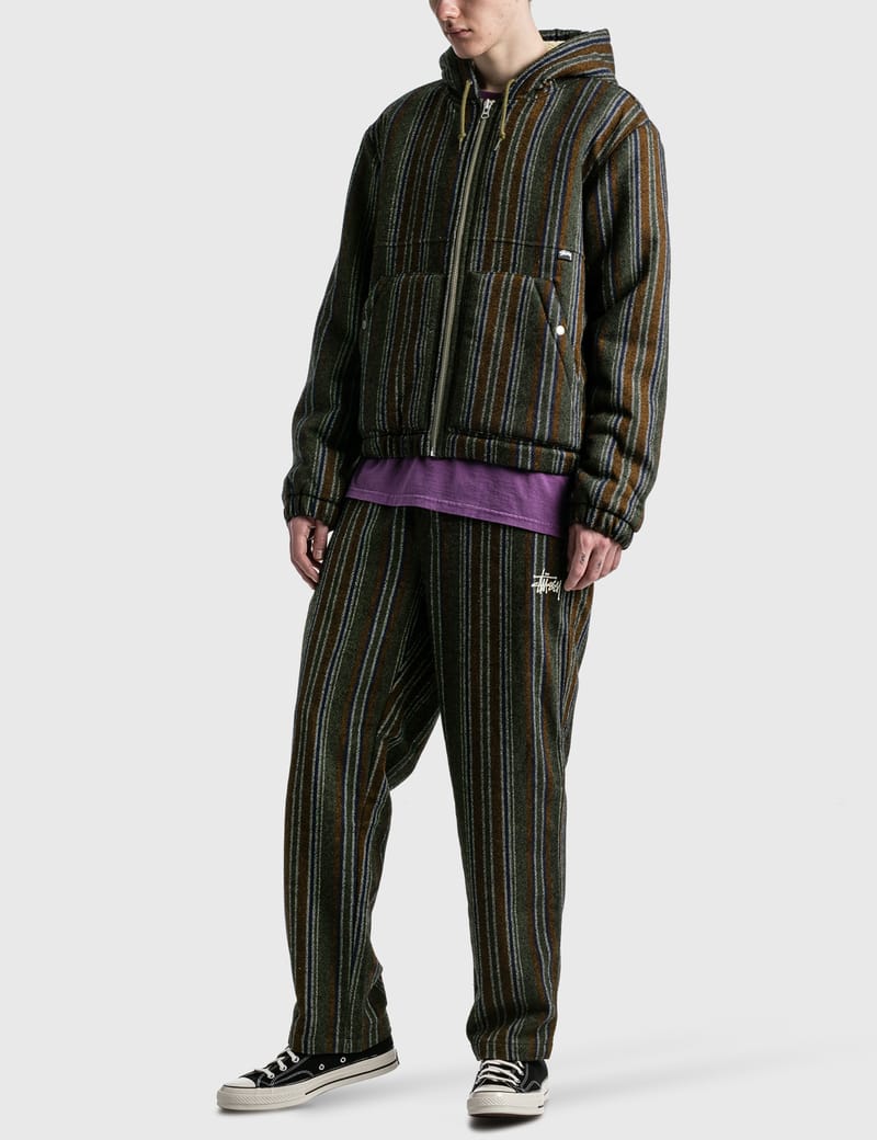 Stüssy - Wool Stripe Work Jacket | HBX - Globally Curated Fashion