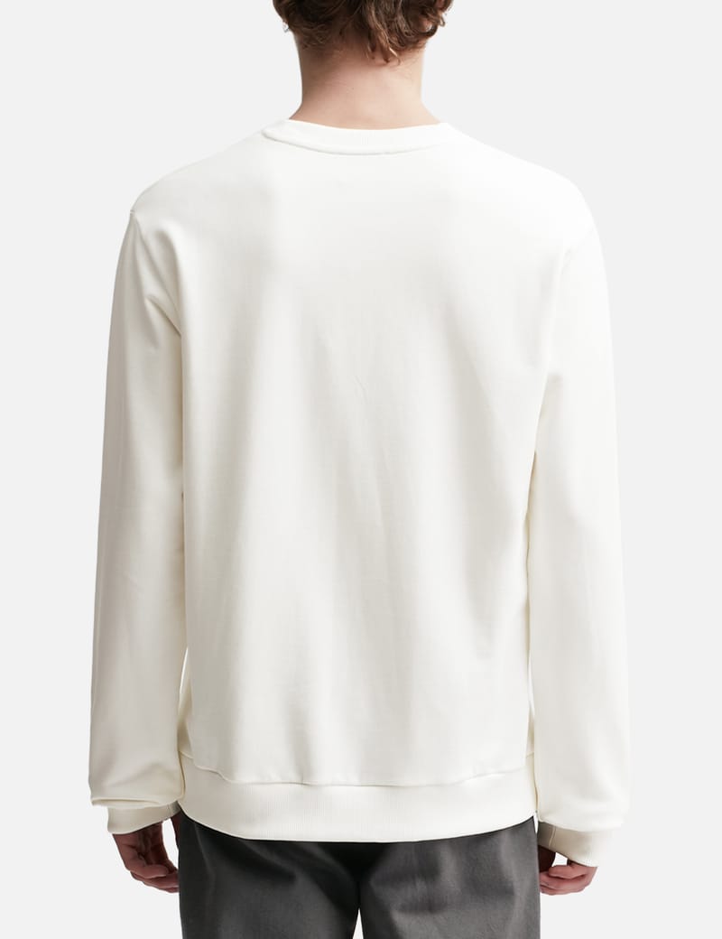 スウェット・トレーナー A.P.C. 'Timothy' sweatshirt White/Black COEIPH27886 A.P.C. Timothy Men's Sweatshirt White COEIP-H27886-TAG