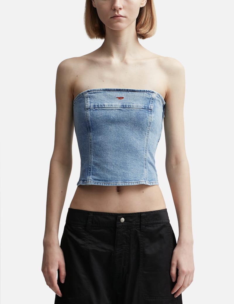 Diesel - De-Ville Denim Bandeau Top | HBX