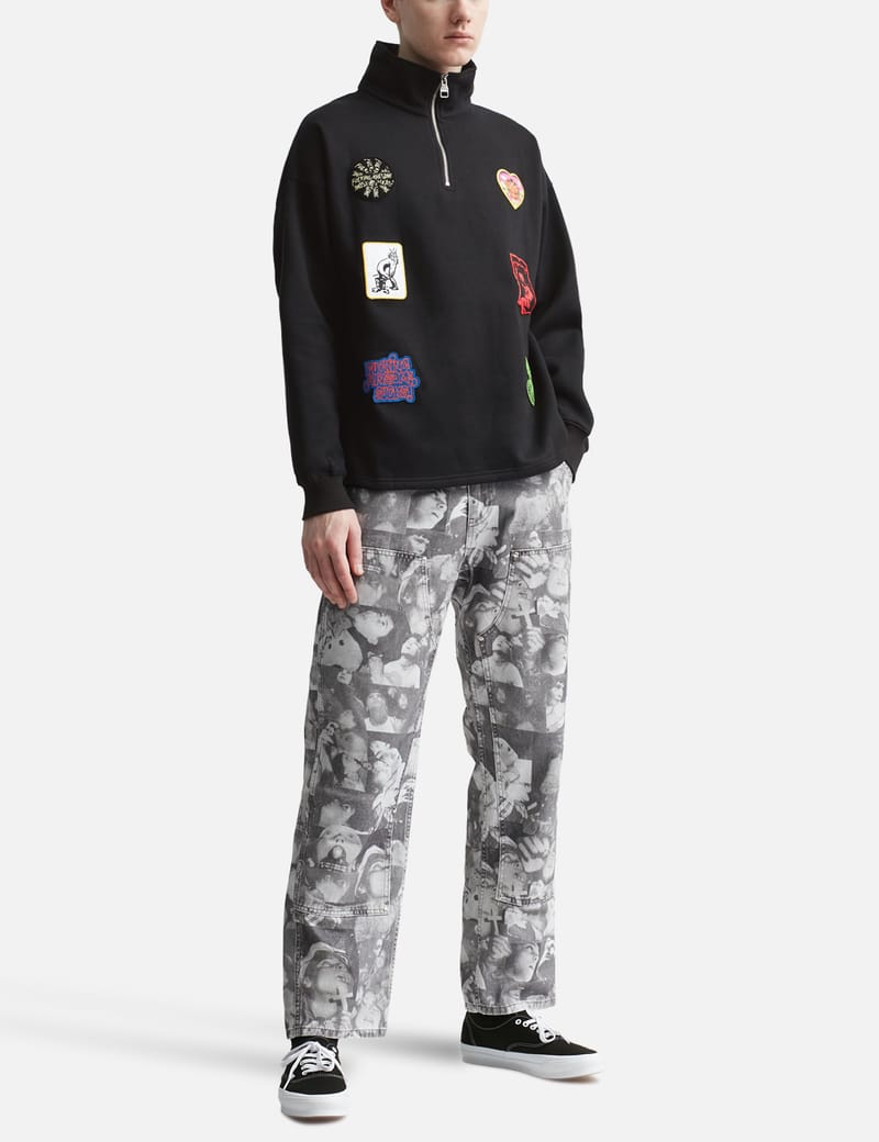 Fucking Awesome - Patches Quarter Zip Shirt | HBX - Globally