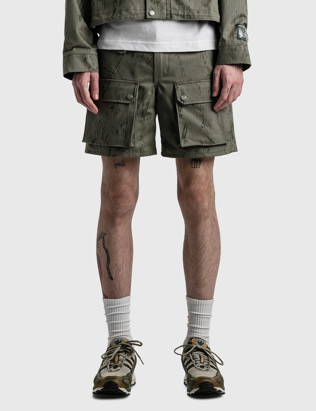 Reese Cooper - Cotton Herringbone Cargo Shorts | HBX - Globally Curated ...