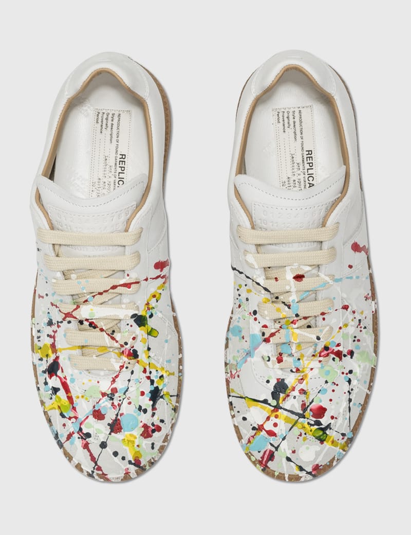 【Maison Margiela】REPLICA ペインティング スニーカー (WOMEN) Maison Margiela Replica Paint スニーカー | ホワイト
