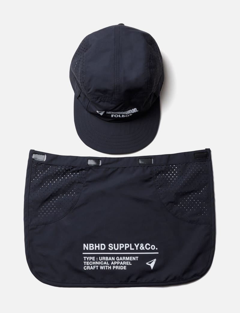 NEIGHBORHOOD NH X Folbot Sunshade Jet Cap - Nylon jet cap with