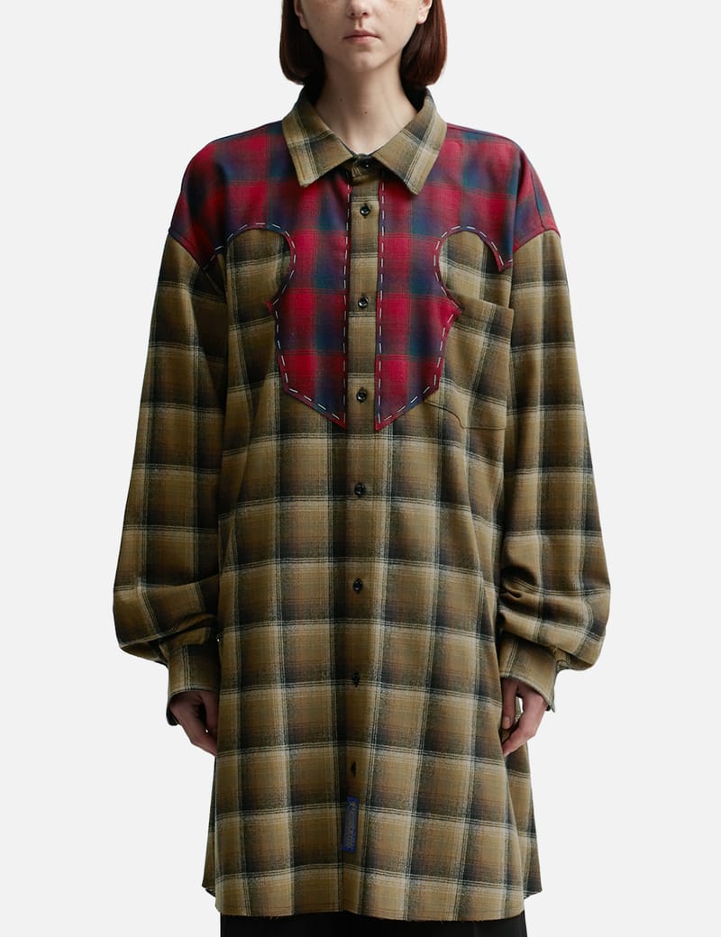 Maison Margiela ペンドルトン オーバーサイズ ウールシャツ M メゾン マルジェラ - ペンドルトン ブラウン ウール シャツ