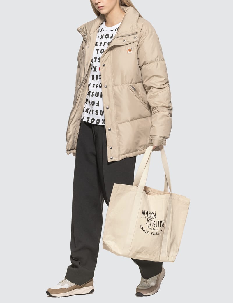 Maison Kitsuné - Fox Head Patch Down Jacket | HBX - Globally