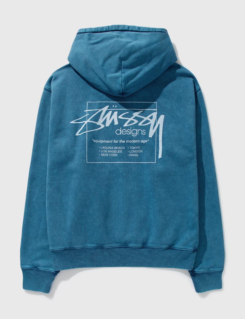 Blue discount stussy hoodie