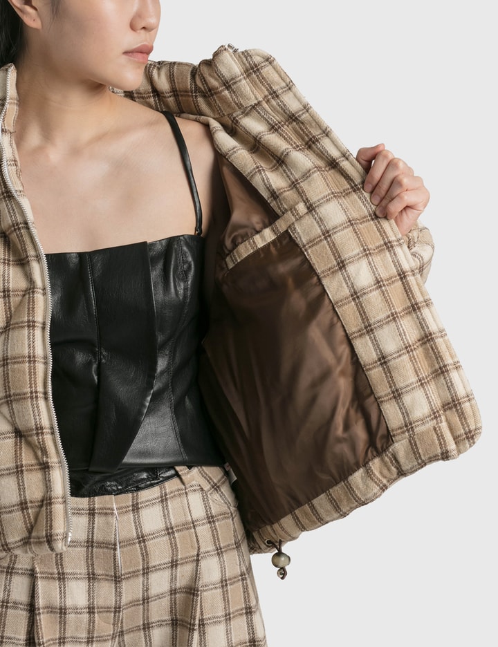 Kijun - PLAID CHECK PUFFER JACKET | HBX