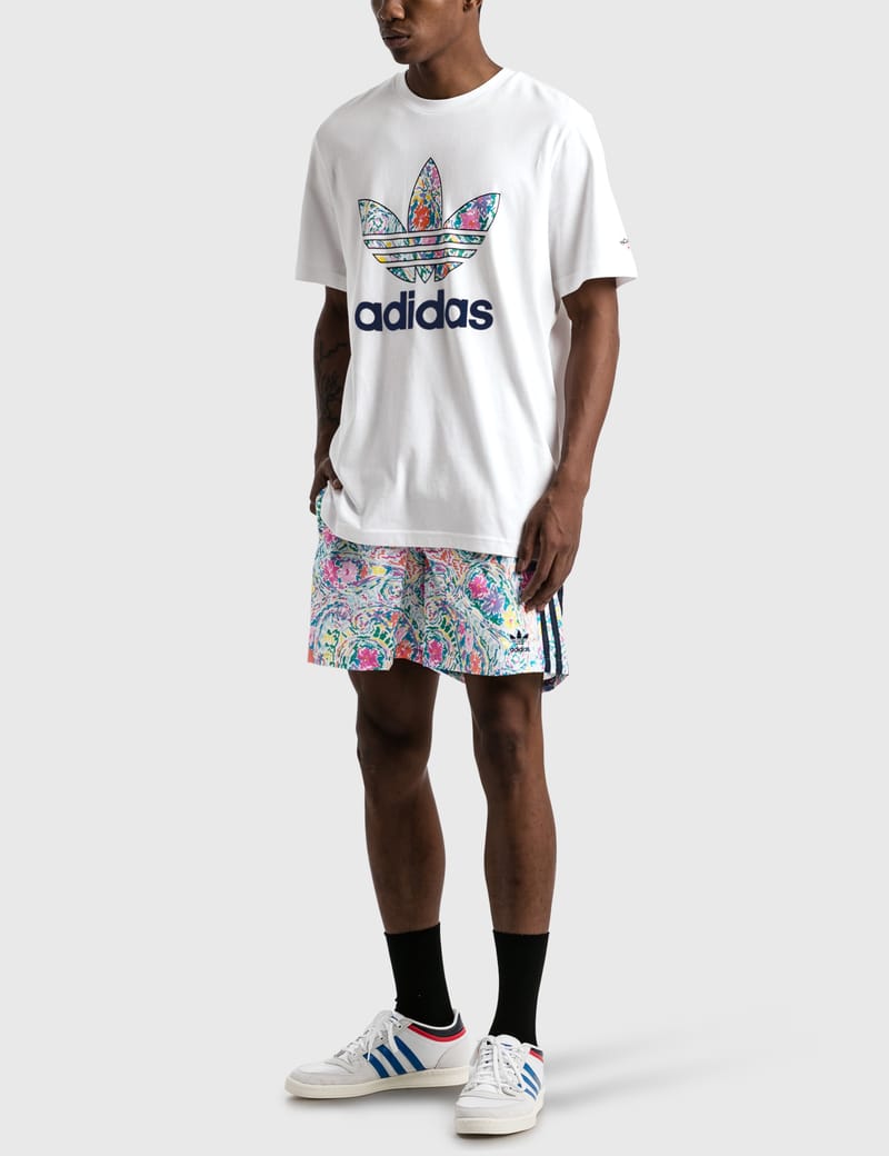 Adidas floral shorts and top store